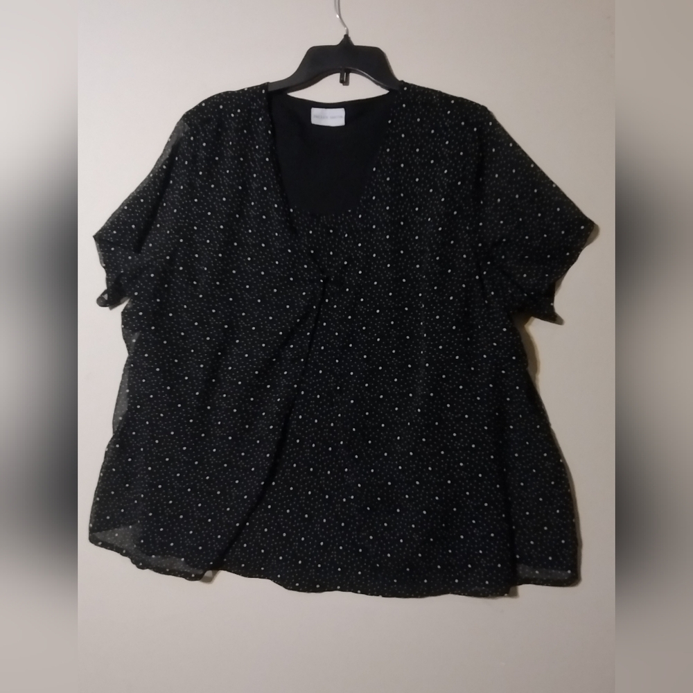 Women's Black Polka Dot Top